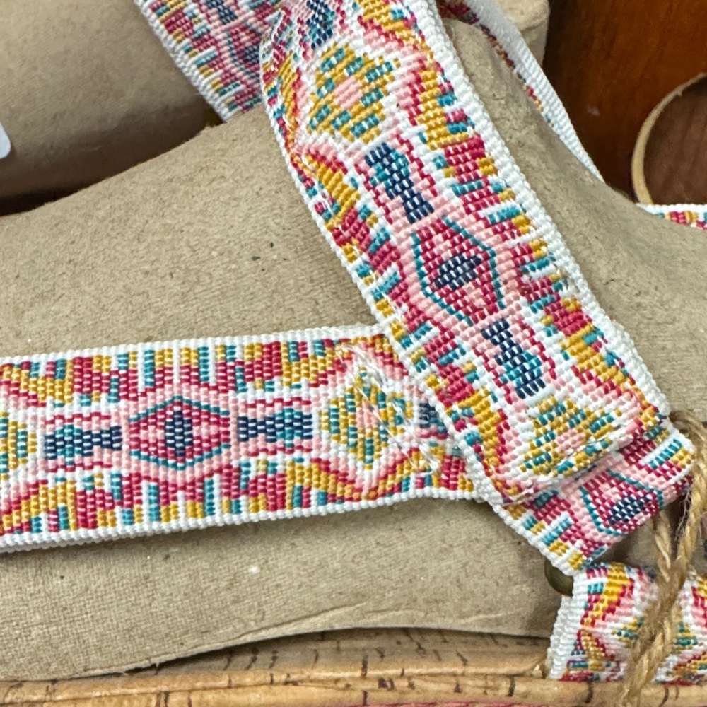 NWT Born Multicolor Patterned Platform Sandals NWT - image 3